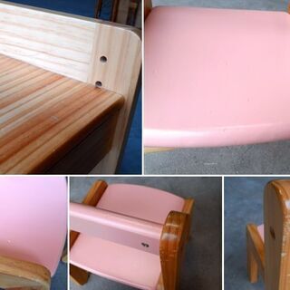 天然木　大和屋 ノスタ リトルデスク＆チェア　幼児用　お受験の画像