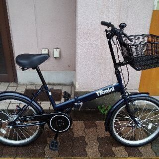 美品☆TRmini 20吋折り畳み自転車 シングル/ネイビー