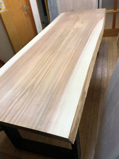 値下げ☆ 大特価 W210サイズ 天然無垢 一枚板ダイニングテーブル 近場配送無料☆ 塗装サービス中☆