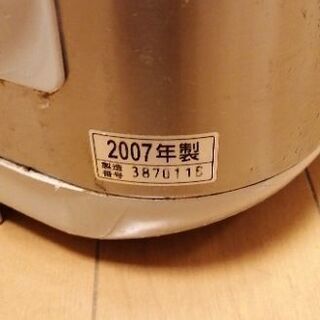 炊飯器　2007年製の画像