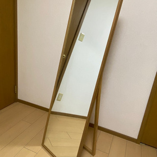 お譲り先決まりました。無印良品の全身鏡！1000円です！！