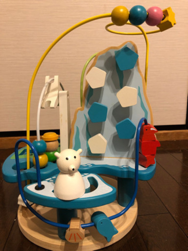 子供用品　おもちゃ　木製　ビーズコースター　ルーピング　中古品