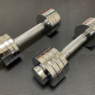 クロームダンベル 5kg ２個セット ウエイト調整可の画像