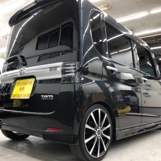 ‼️車検2年付‼️レンタカーＵＰ‼️タントカスタムRS黒‼️支払い総額43万‼️の画像