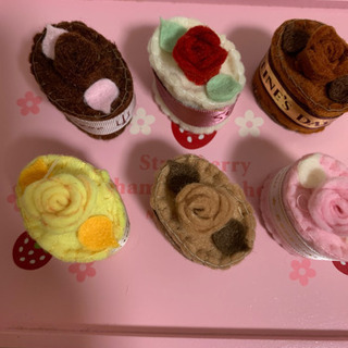 ハンドメイド品　フェルト製　ケーキセット　未使用の画像