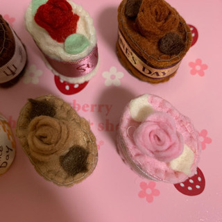 ハンドメイド品　フェルト製　ケーキセット　未使用の画像