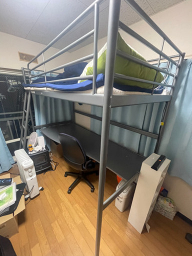 【受渡相手が決まりました】IKEA ロフトベッド(デスク付き)
