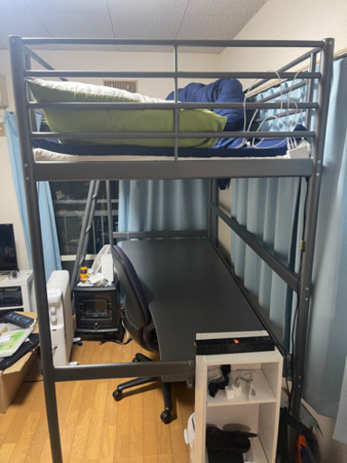 【受渡相手が決まりました】IKEA ロフトベッド(デスク付き)