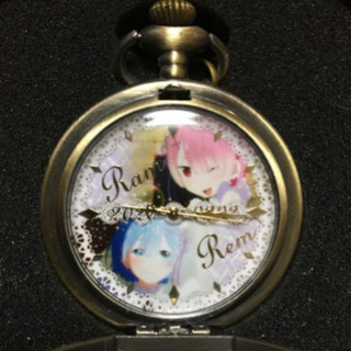 【中身美品】【セット売り】Re:ゼロから始める異世界生活 リゼロ レム＆ラム バースデー記念 懐中時計 ABセットの画像