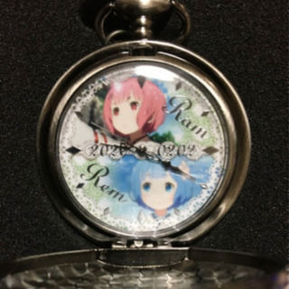 【中身美品】【セット売り】Re:ゼロから始める異世界生活 リゼロ レム＆ラム バースデー記念 懐中時計 ABセットの画像