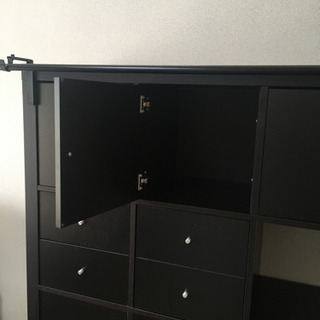 【取引が決定しました】IKEA棚KALLAX ブラックブラウン幅150×幅150×奥行50 の画像