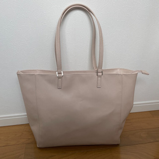美品！トートバッグ ベージュ　ピンク　ヒッチハイクマーケットの画像