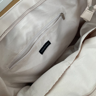 美品！トートバッグ ベージュ　ピンク　ヒッチハイクマーケットの画像