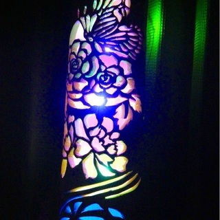 竹灯り 彩シリーズ 〜蝶手毬〜 竹灯籠 極太孟宗竹