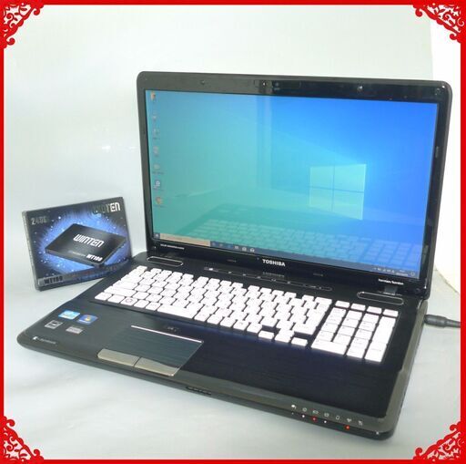 送料無料 新品SSD240GB 希少ブラック ノートパソコン 中古良品 17.3型 東芝 T571/W4MD Core i5 8G ブルーレイ 無線 テンキー Win10 Office