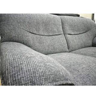 グレー ファブリック 2人掛けソファ 約80×80×140 座高40cm 2人掛けソファー 幅134×奥行75×高さ73 グレー ファブリックソファ