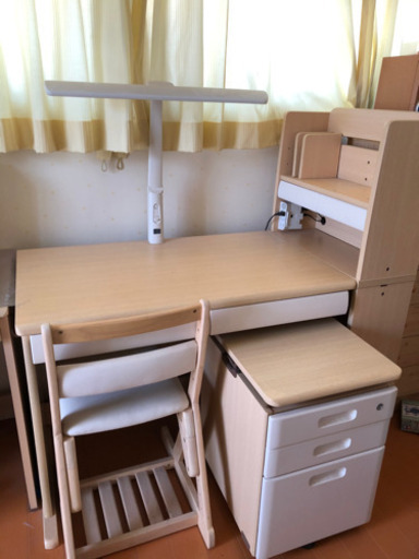 学習机　椅子　棚　セット