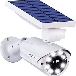 新品未使用 防犯カメラ型センサーライト LED ソーラーパネル ...