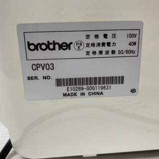 【人気のミシン入りました⭐️動作確認済です!】brother ミシン CPV03の画像