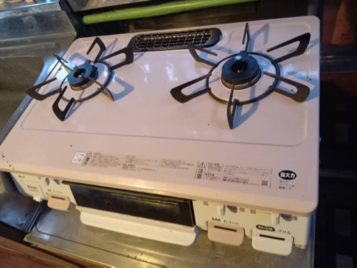 ガステーブルRinnaiピンク1000円美品
