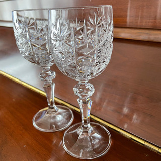 新品。未使用。BOHEMIA　GLASS　ワイン　ペアセット　