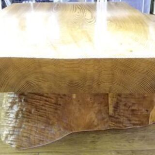 無垢材 座卓 幅120×奥87×高34㎝ ローテーブル 一枚板 リビング センター 和モダン 家具 天然木 レトロ 札幌 厚別店の画像