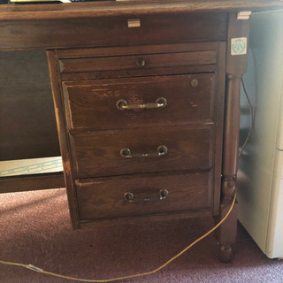 飛騨家具　高級両袖机 ☆美品の画像