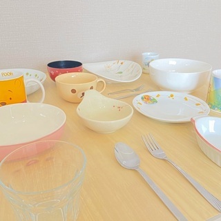 【引き取り無料】プレート・グラス・丼・スプーン＆フォーク３６点
