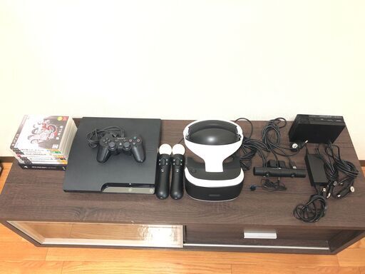 PS3本体+PSVR+ソフト８本　箱付き