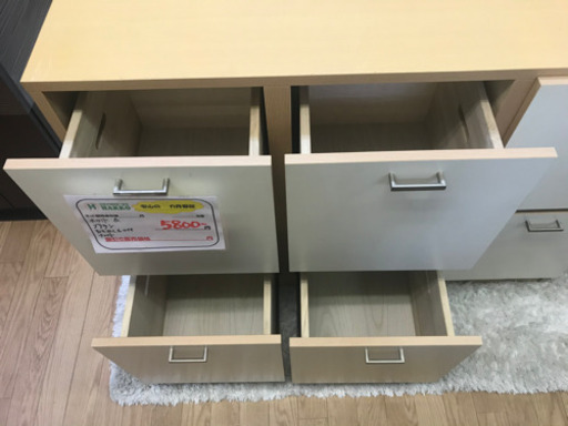 【リサイクルショップ八光　田上店　配達・設置OK】ホワイト＆ブラウン引き出し6こ付きチェスト