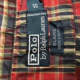 絶版：POLOラルフローレン　マドラスチェック柄シャツ　Sの画像