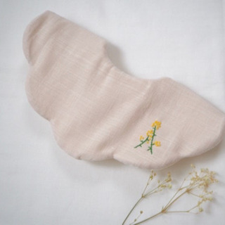 菜の花の刺繍スタイ ハンドメイド