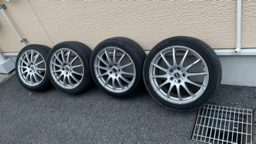【最終値下げ】溝ありタイヤ225/45R18！軽量ホイール！クロススピード　18インチホイール