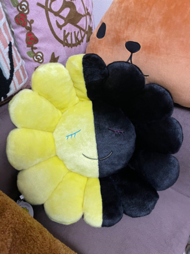 新品未使用 ヒカル × 村上隆 Collaboration Flower Cushion ボア 60cm / ReZARD お花 フラ