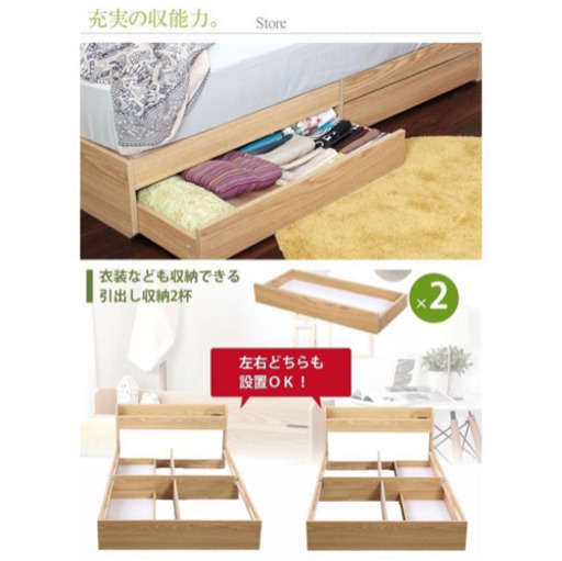 【新品未使用】ダブルベッド コイルマットレス付き 未開封