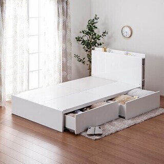 美品！セミダブルベッドフレームのみ⭐️コンセント付き⭐️引き出し付き