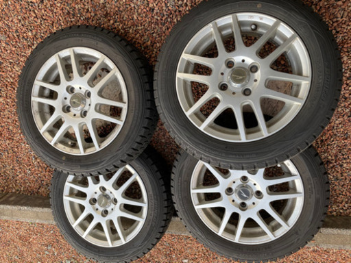 アルミホイール&スタッドレスタイヤ　155-65-14　ダンロップ　WM01