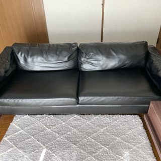 ソフトレザー3人掛けソファ