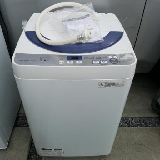 ☆美品☆ SHARP シャープ 5.5kg 全自動洗濯機 ES-GE55R ホワイト 動作品