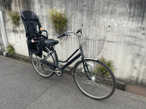 自転車27インチ　チャイルドシート　付き　ママチャリ