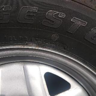 【値下げしました】ジムニー夏タイヤ(純正スチールホイール付)の画像