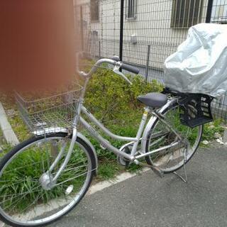 26インチ   シマノ外装6段    子供乗せ付自転車の画像