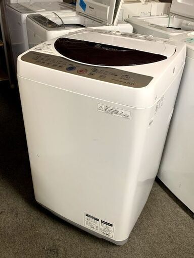 【苫小牧バナナ】2011年製 SHARP/シャープ 6.0kg 洗濯機 ES-GE60K-T ホワイト系 単身向け 清掃済み♪