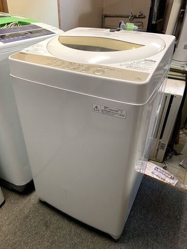 【苫小牧バナナ】2016年製 TOSHIBA/東芝 5.0kg 洗濯機 AW-5G3 ホワイト系 単身向け 清掃済み♪
