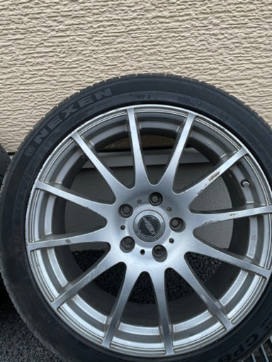 【最終値下げ】溝ありタイヤ225/45R18！軽量ホイール！クロススピード　18インチホイール