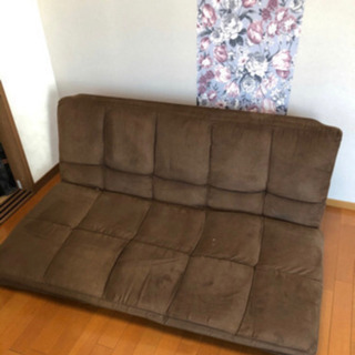 差し上げます　リクライニングソファー　ソファーベット　2人掛けソファーの画像