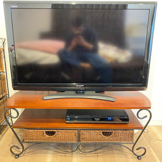 【美品】42型テレビ&テレビ台&レコーダーセット