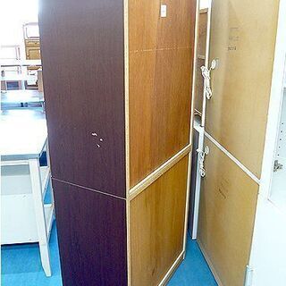 〇 札幌 食器棚 幅78×奥行44×高さ205㎝ 上下分割OK キッチン収納 スリム ダークブラウン 棚板幅調節可能 本郷通店