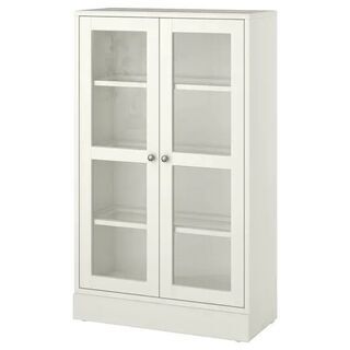 定価26,990円★近隣配送無料★北欧 コレクションケース ガラスキャビネット 無垢材 食器棚 ホワイト★買取帝国 志木店