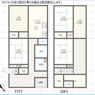 🌷初期費用5.5万円＋当月前家賃🌷 💰敷金、礼金ゼロ💰🏠広々5DK南東向き戸建＋庭🏠 巌根駅徒歩14分！高速ﾊﾞｽﾀｰﾐﾅﾙ（木更津金田BT）車で7分🚍スーパー850m！保証会社要、保証人不要！ 閑静な住宅街の戸建て物件！玄関前にカーポート(軽1台)有🚙ペット可能/大型犬、多頭飼い可🐶リフォーム済 ★千葉県木更津市岩根の賃貸★ - 木更津市